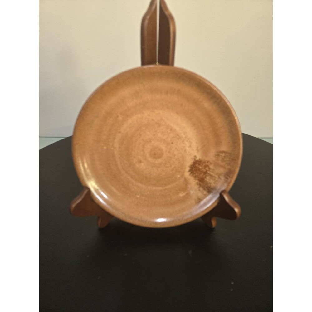M.L. Owens Seagrove NC Pottery Plate 7.5” Stamped Folk Art